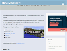 Tablet Screenshot of minemodcraft.com